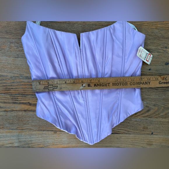 Jessica McClintock Gunne Sax Lilac Satin Corset Top NWT Millennium 2000 Sz 5/6 - Picture 12 of 14